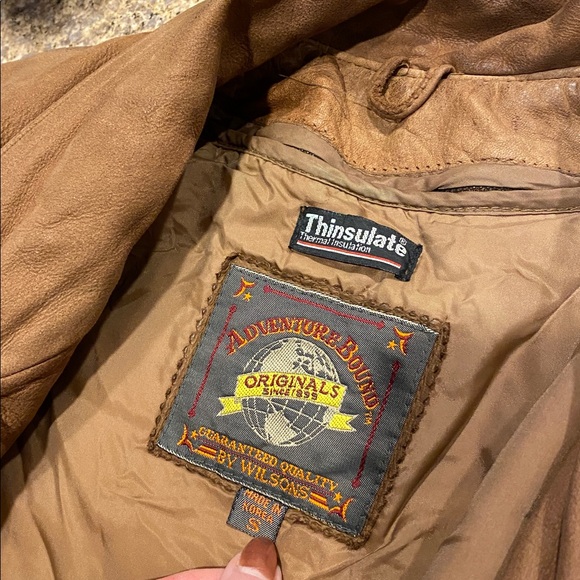 Distressed Adventure Bound Originals Wilsons Leather Jacket S Women’s? Men’s? - Picture 3 of 16